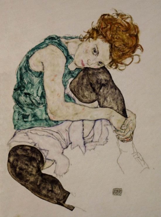 Toile Egon Schiele, La femme de l'artiste