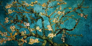Toile Vincent Van Gogh : Branche d’amandier en fleur