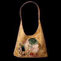 Borsa con tracolla per donna Dainetto e cuoio Klimt