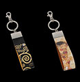 Gustav Klimt duo keyrings : The tree of life and the kiss