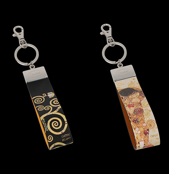 Duo Portachiavi Gustav Klimt : L'albero della vita e Il Bacio