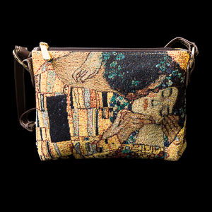 Sac bandoulière Klimt : Le baiser (en tissu)