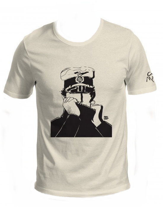 Corto Maltese T-shirt of Hugo Pratt : Le Marin (Ecru)
