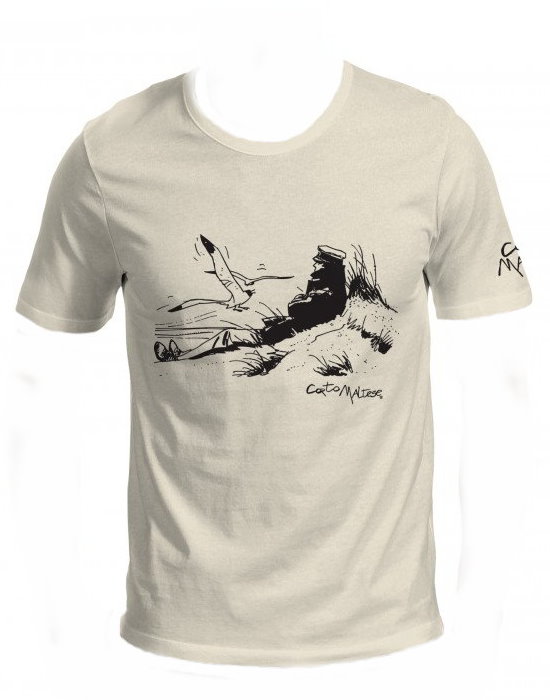 T-shirt Corto Maltese de Hugo Pratt : Marin sur la dune (Ecru)