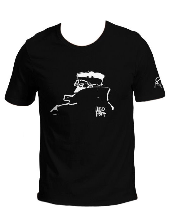 T-shirt Corto Maltese di Hugo Pratt : Notturno (Nero)