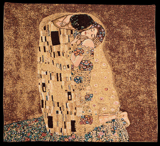 Gustav Klimt tapestry or plaid, The kiss, 1905
