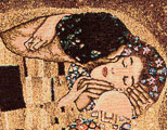 Gustav Klimt tapestry, The kiss, 1905 (detail 1)