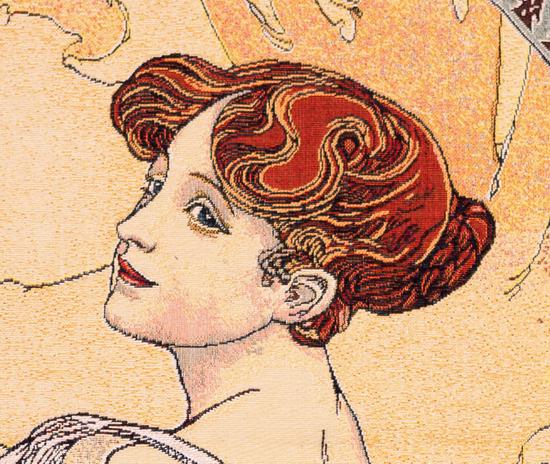 Tentures Murales En Tapisserie Les 4 Saisons D’apres Mucha 45 CM X 100