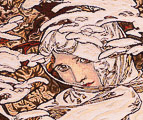 Mucha tapestry, Winter, 1896 (detail 1)