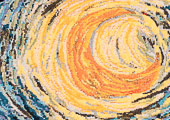 Van Gogh tapestry, Starry Night, 1889 (detail 2)