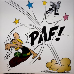 Uderzo canvas print, Asterix, PAF